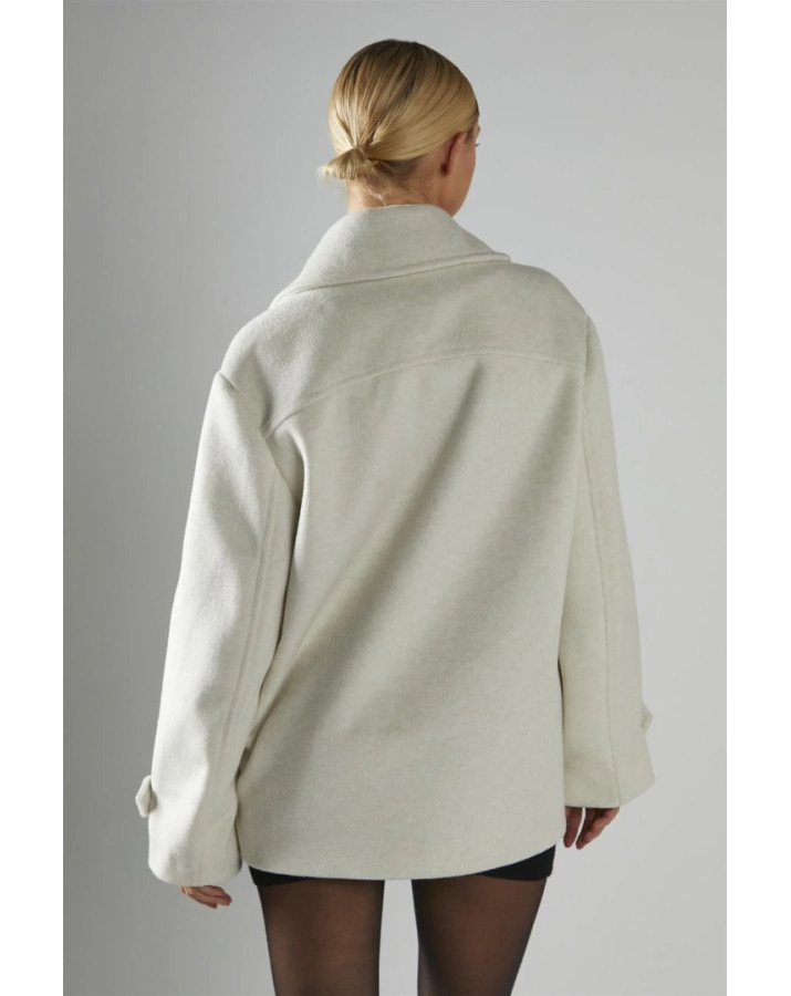 GLAMOROUS ΛΕΥΚΟ ΚΟΝΤΟ ΠΑΛΤΟ