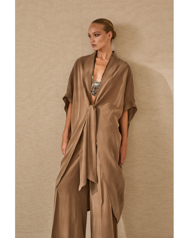 SOUVENIR ΤΟΥΝΙΚ ΜΑΚΡΥΑ ΜΕ ΚΟΝΤΟ ΜΑΝΙΚΙ ΚΑΙ ΔΕΣΙΜΟ ΜΠΡΟΣΤΑ W39S0243-SS26