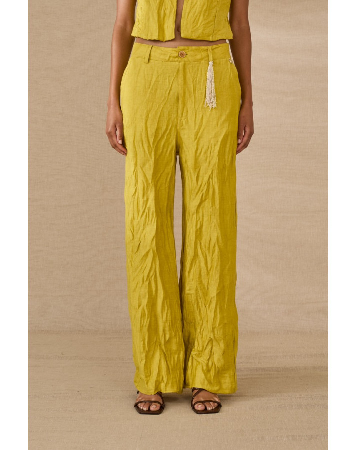 SOUVENIR ΠΑΝΤΕΛΟΝΙ ΜΕΤΑΞΟΤΟ ΛΙΝΟ ΧΡΩΜΑ ΛΑΙΜ S39MO337-SS26