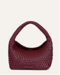 SURKANA τσάντα μπορντώ πλεκτή δερματίνη BRAI412