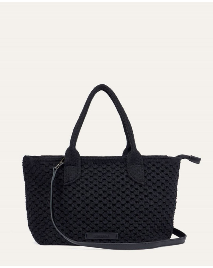 SURKANA Τσάντα μαύρη πλεκτή KNIT823