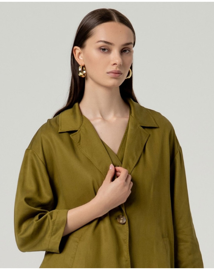 SURKANA oversized μπουφάν σε λαδί απόχρωση HITE322