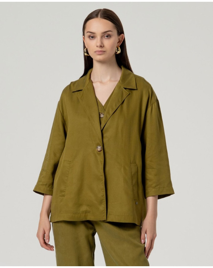 SURKANA oversized μπουφάν σε λαδί απόχρωση HITE322