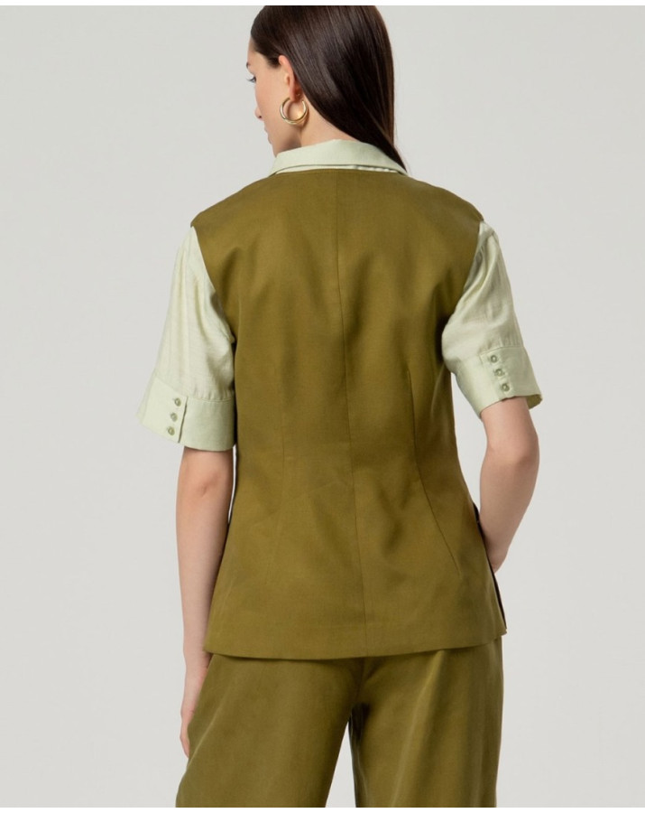 SURKANA Λαδί γιλέκο HITE323