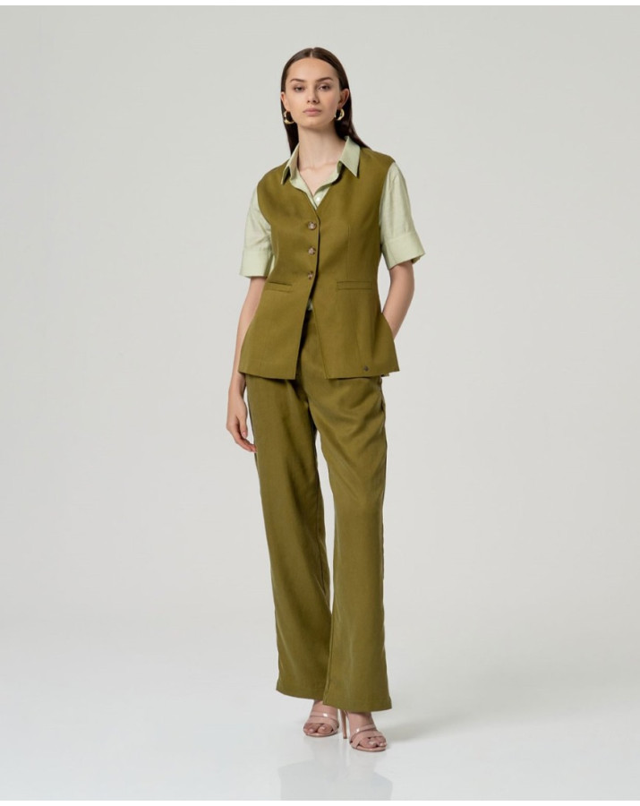 SURKANA Λαδί γιλέκο HITE323