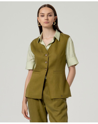 SURKANA Λαδί γιλέκο HITE323