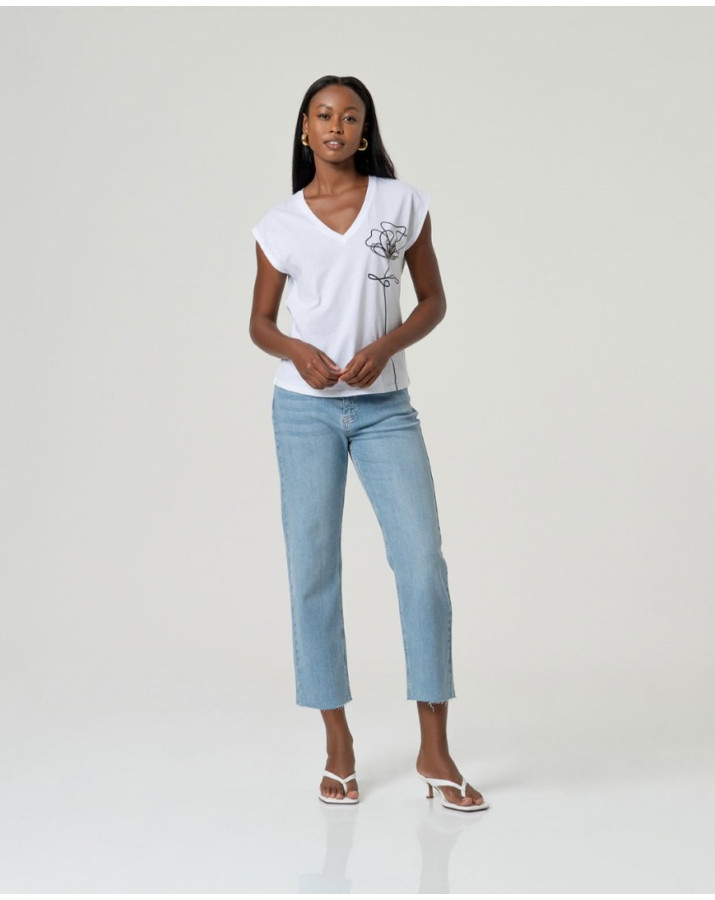 SURKANA Αμάνικο μπλουζάκι με V λαιμόκοψη POSΙ011