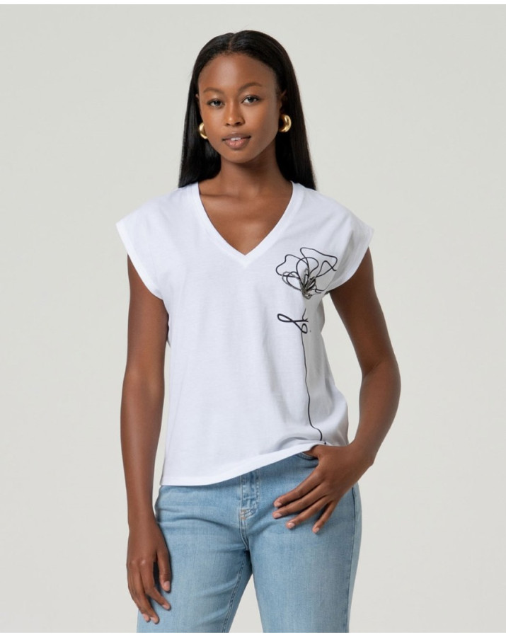 SURKANA Αμάνικο μπλουζάκι με V λαιμόκοψη POSΙ011