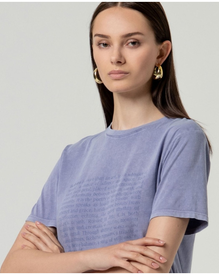 SURKANA Μωβ μπλούζα με κοντό μανίκι POSI012