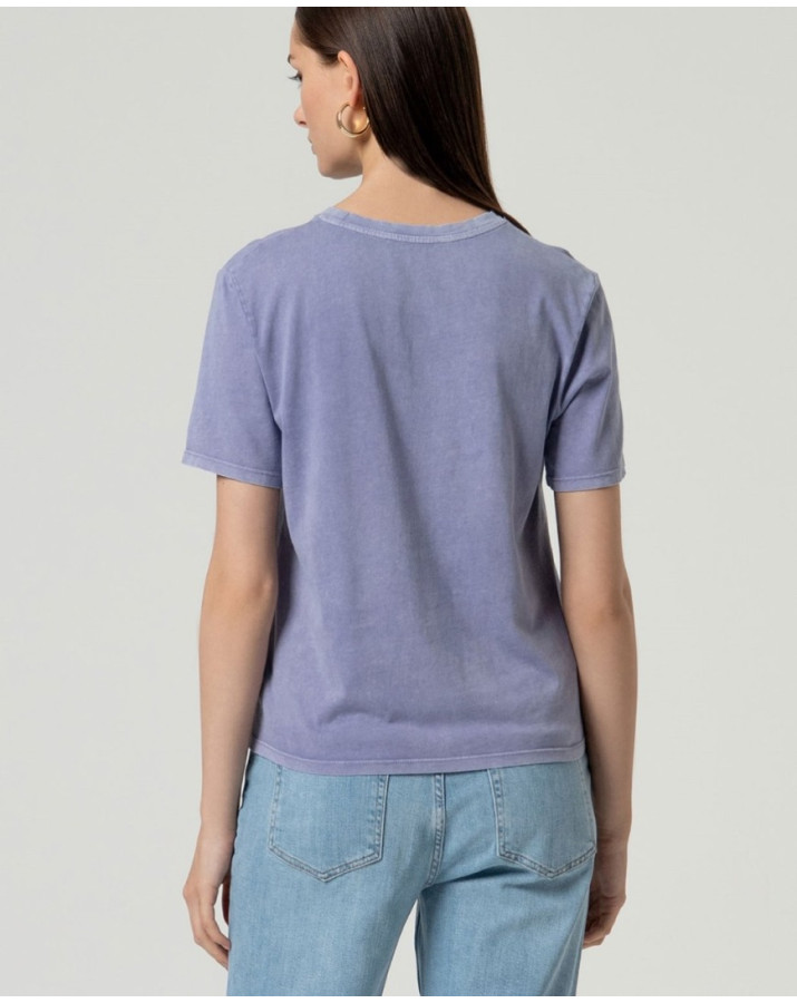 SURKANA Μωβ μπλούζα με κοντό μανίκι POSI012