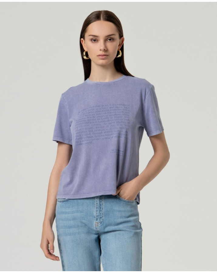 SURKANA Μωβ μπλούζα με κοντό μανίκι POSI012