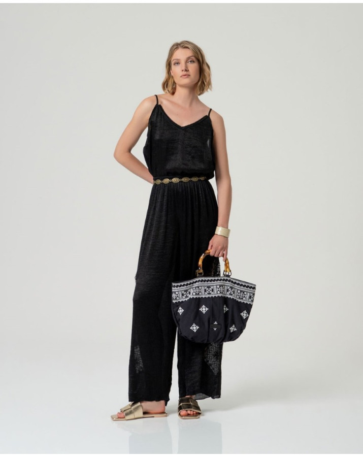 SURKANA Παντελόνα με κροσέ λεπτομέρειες KIBO524