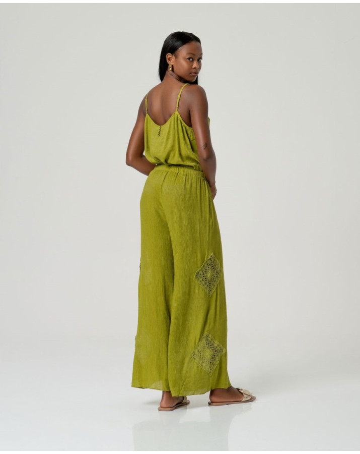 SURKANA Παντελόνα με κροσέ λεπτομέρειες KIBO524