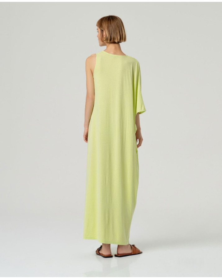 SURKANA Μακρύ φόρεμα με ασύμμετρο σχέδιο και V λαιμόκοψη NARA712