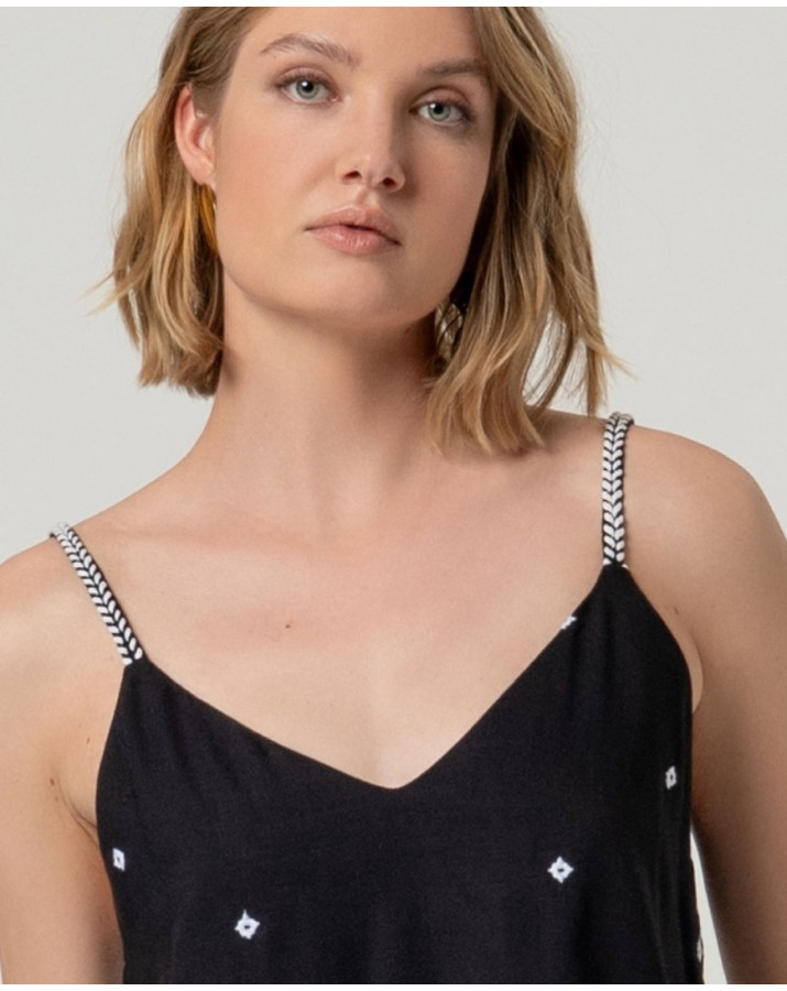 SURKANA Τοπ με τιράντες, V ντεκολτέ και ίσιο κόψιμο. UTEM023