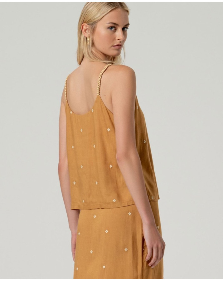 SURKANA Τοπ με τιράντες, V ντεκολτέ και ίσιο κόψιμο. UTEM023