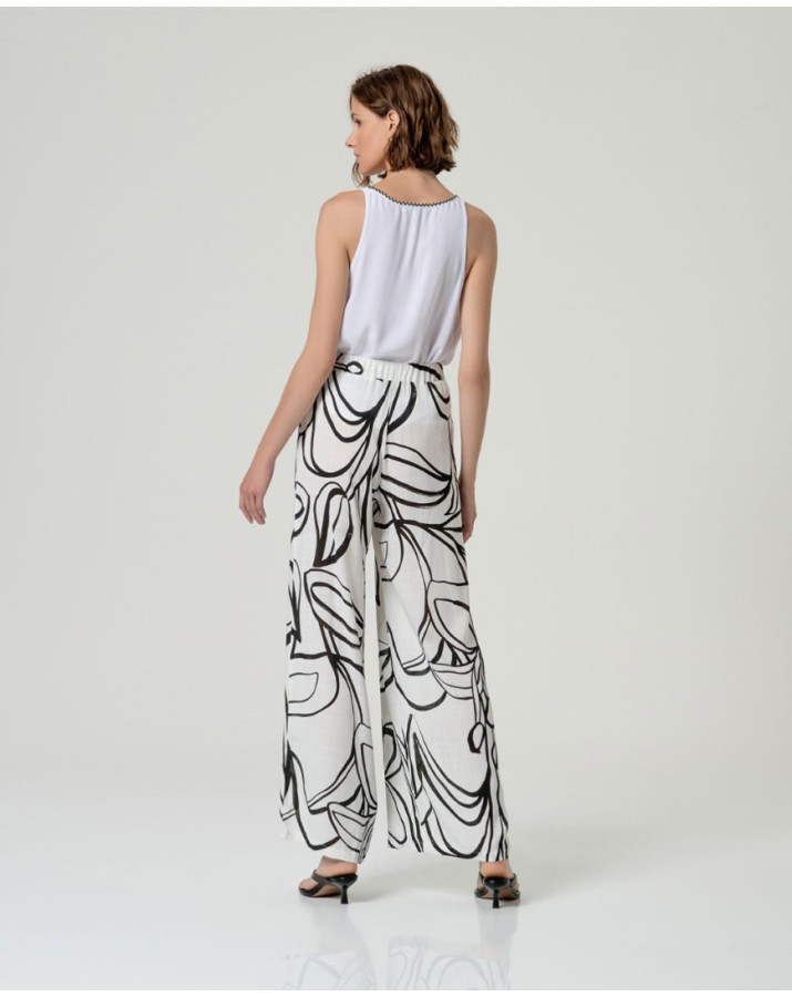 SURKANA ΑΣΠΡΟΜΑΥΡΗ ΠΑΝΤΕΛΟΝΑ ΜΕ ΦΑΡΔΙΑ ΜΠΑΤΖΑΚΙΑ UTFO525