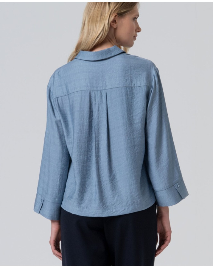 SURKANA ΓΚΡΙ OVERSIZED ΠΟΥΚΑΜΙΣΟ ΜΕ ΜΑΝΙΚΙΑ ΚΑΜΠΑΝΑ LIVO124