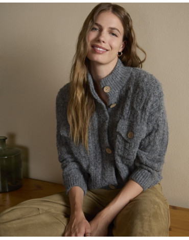 SURKANA ΠΛΕΤΗ ΓΚΡΙ ΖΑΚΕΤΑ NIAR333