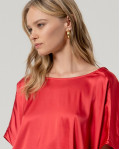 SURKANA Κοραλί μπλούζα με στρογγυλή λαιμόκοψη HIEN122