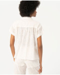  SURKANA Oversized cropped πουκάμισο, κοντά μανίκια Λευκό