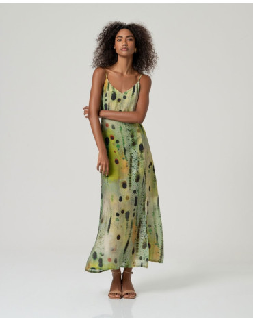 SURKANA Πράσινο φόρεμα με V λαιμόκοψη MIZY721