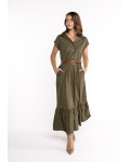 LOKITA Φόρεμα βαμβακέρο κλοςμε ζωνάκι στη μέση LOK7342