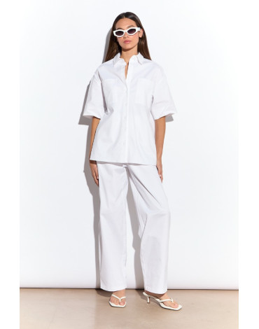 GLAMOROUS ΑΣΠΡΟ ΠΑΝΤΕΛΟΝΙ ΣΕ ΙΣΙΑ ΓΡΑΜΜΗ AN5506