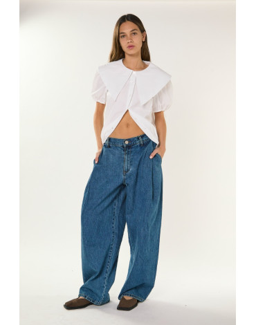 GLAMOROUS ΜΠΛΕ ΧΑΜΗΛΟΚΆΒΑΛΟ ΦΑΡΔΥ ΤΖΙΝ AN5537