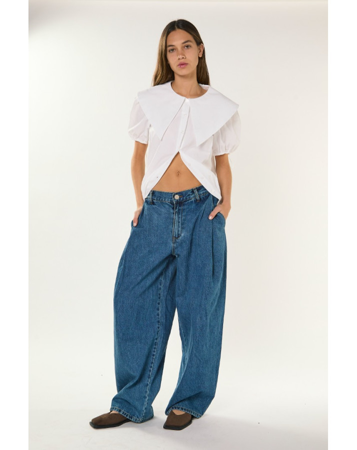 GLAMOROUS ΜΠΛΕ ΧΑΜΗΛΟΚΆΒΑΛΟ ΦΑΡΔΥ ΤΖΙΝ AN5537