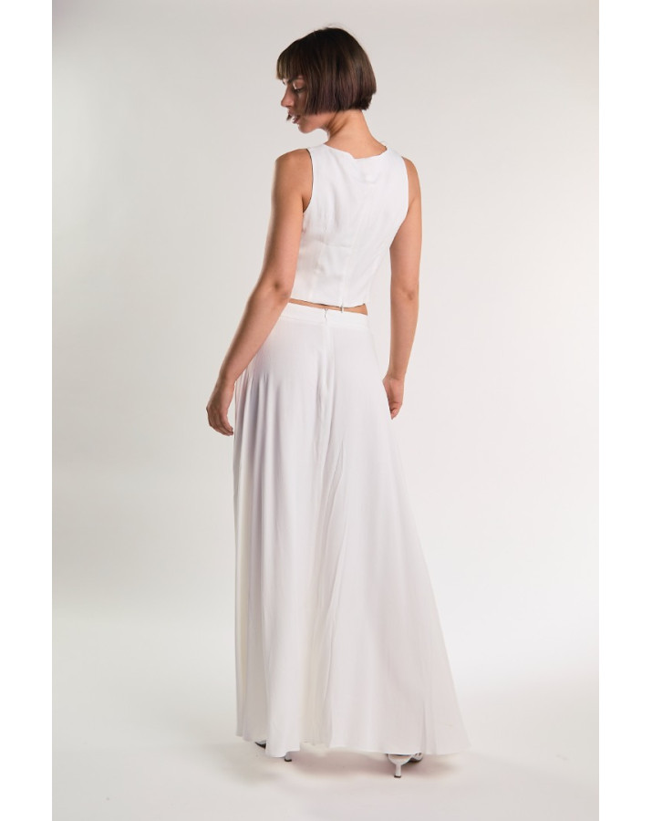 GLAMOROUS ΜΑΚΡΙΑ ΑΣΠΡΗ ΑΕΡΙΝΗ ΦΟΥΣΤΑ AN5634