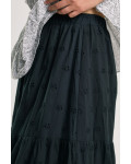 GLAMOROUS ΜΑΥΡΗ ΜΑΚΡΙΑ ΦΟΥΣΤΑ ΜΕ ΚΕΝΤΙΜΕΝΑ ΣΧΕΔΙΑ AN5698