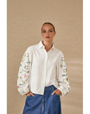 SOUVENIR ΠΟΥΚΑΜΙΣΟ ΜΕ ΚΕΝΤΙΜΕΝΑ ΛΟΥΛΟΥΔΙΑ ΣΤΑ ΜΑΝΙΚΙΑ P39C0010