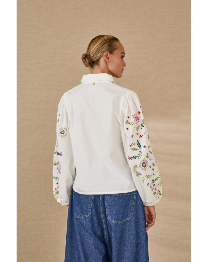 SOUVENIR ΠΟΥΚΑΜΙΣΟ ΜΕ ΚΕΝΤΙΜΕΝΑ ΛΟΥΛΟΥΔΙΑ ΣΤΑ ΜΑΝΙΚΙΑ P39C0010