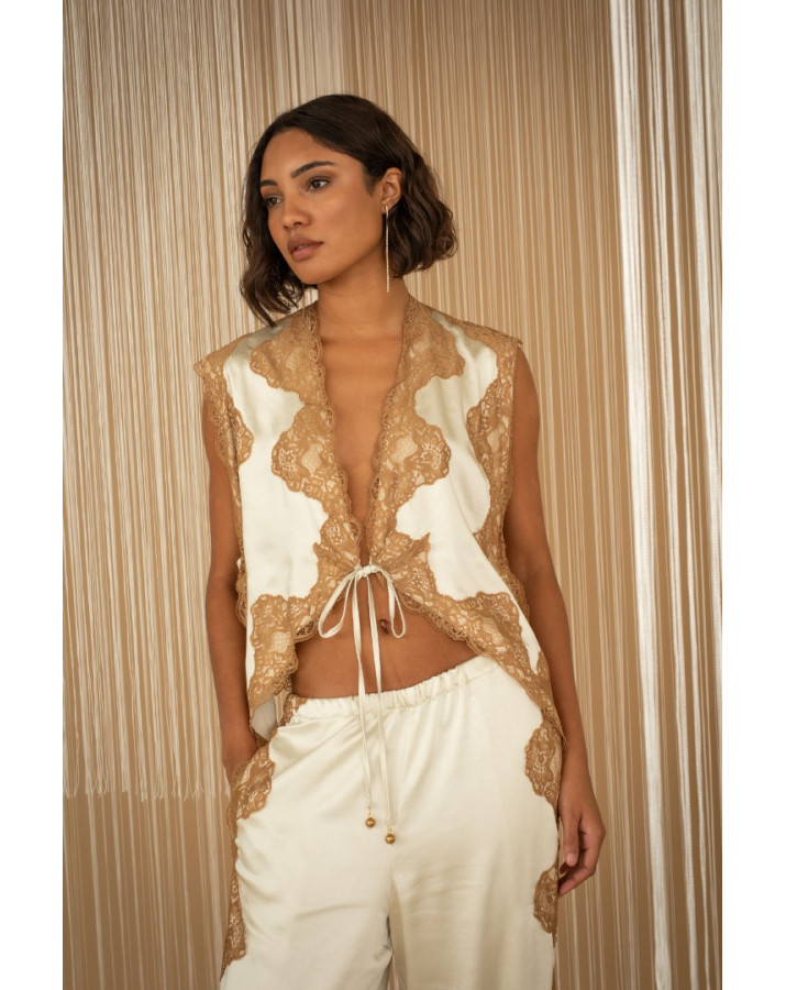 PHILIA LOFT ΓΙΛΕΚΟ ΜΕ ΔΑΝΤΕΛΑ ΚΑΙ ΔΕΣΙΜΟ ΜΠΡΟΣ ΚΑΙ ΠΛΑΙ ΜΕ ΚΟΡΔΟΝΙ D02E0135