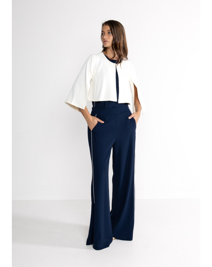 LOKITA Σακάκι κοντό εκρού με φαρδιά ανοικτά μανίκια 