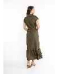 LOKITA Φόρεμα βαμβακέρο κλοςμε ζωνάκι στη μέση LOK7342
