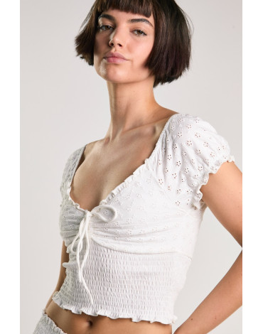 GLAMOROUS ΑΣΠΡΟ ΤΟΠ ΚΙΠΟΥΡ KA7570