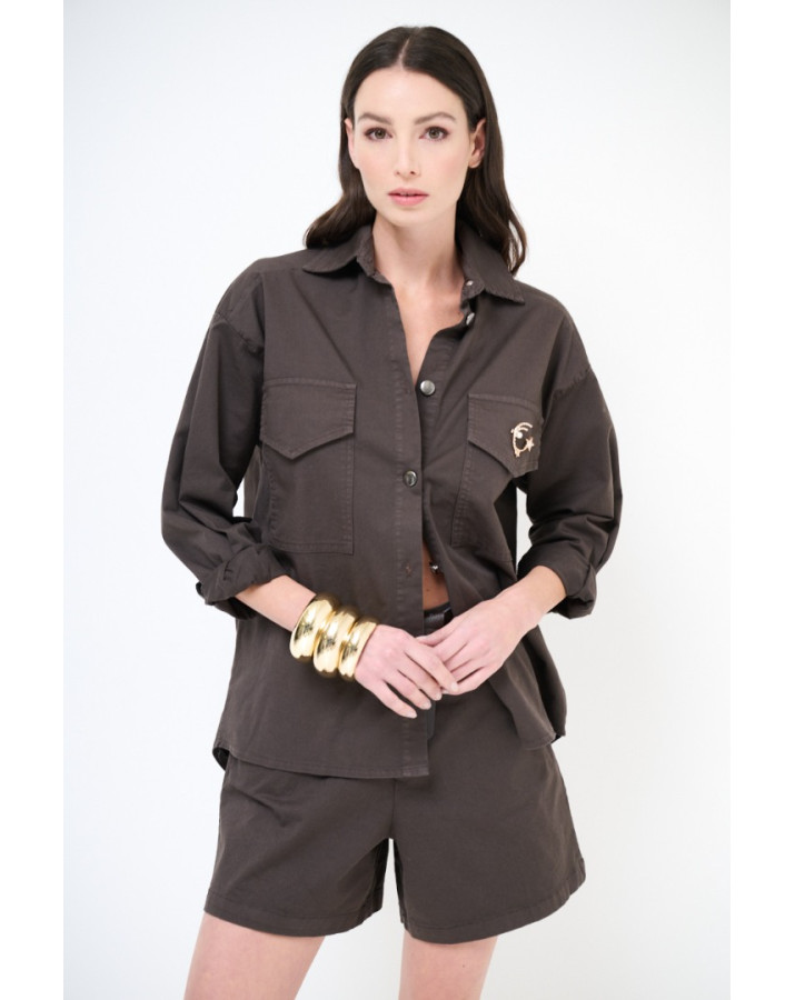 KIKISIX ΚΟΝΤΟΜΑΝΙΚΟ ΠΟΥΚΑΜΙΣΟ KXCM2145MOR-