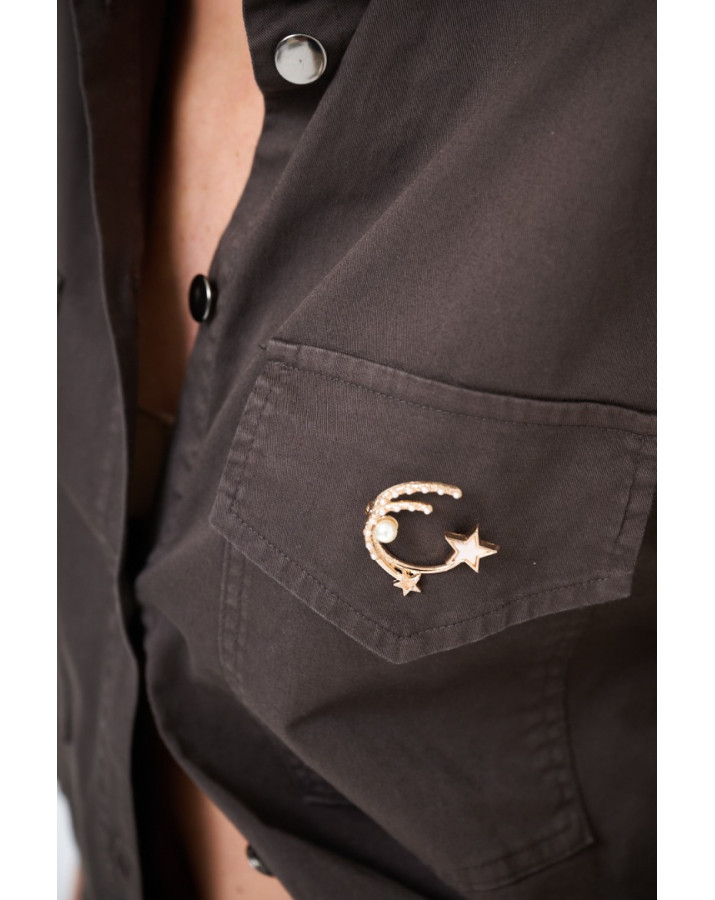 KIKISIX ΚΟΝΤΟΜΑΝΙΚΟ ΠΟΥΚΑΜΙΣΟ KXCM2145MOR-