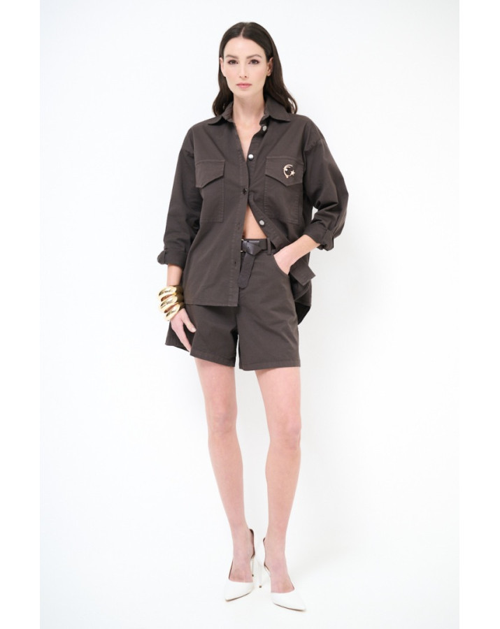 KIKISIX ΚΟΝΤΟΜΑΝΙΚΟ ΠΟΥΚΑΜΙΣΟ KXCM2145MOR-