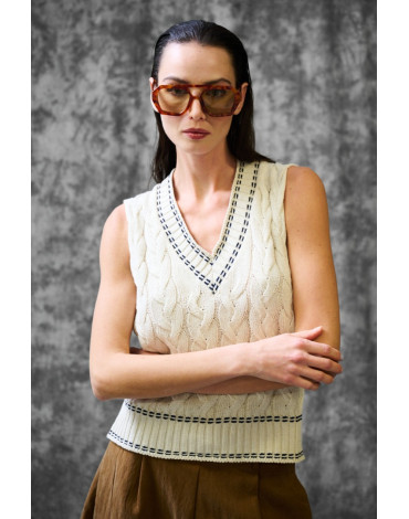 KIKISIX ΕΚΡΟΥ ΓΙΛΕΚΟ ΜΕ ΠΛΕΞΗ ΠΛΕΞΟΥΔΑ ΚΑΙ V ΛΑΙΜΟΚΟΨΗ  KXGL1895BLU