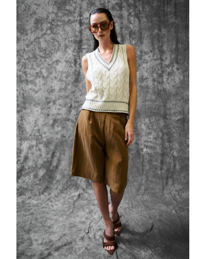 KIKISIX ΓΙΛΕΚΟ ΜΕ ΠΛΕΞΗ ΠΛΕΞΟΥΔΑ ΚΑΙ V ΛΑΙΜΟΚΟΨΗ  KXGL1895BLU