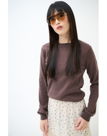 KIKISIX ΜΑΚΡΥΜΑΝΙΚΗ ΜΠΛΟΥΖΑ ΜΕ ΣΤΡΟΓΓΥΛΗ ΛΑΙΜΟΚΟΨΗ KXMA1891BLK