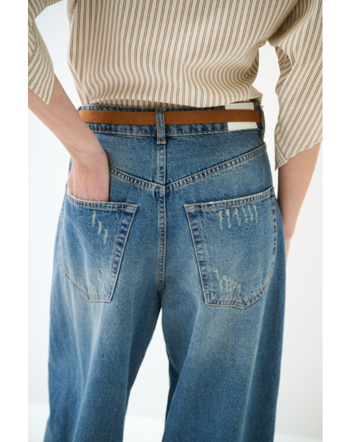 KIKISIX ΜΠΛΕ ΤΖΙΝ ΜΕ ΦΑΡΔΙΑ ΓΡΑΜΜΗ KXPA1910BLU