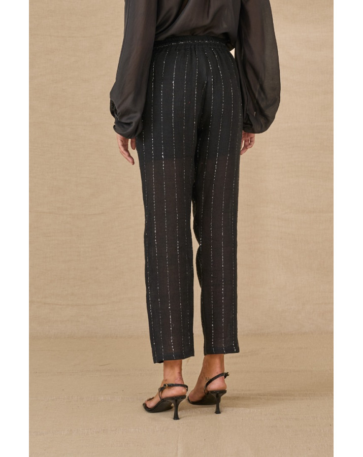 SOUVENIR ΜΑΥΡΟ ΠΑΝΤΕΛΟΝΙ ΜΕ ΑΣΗΜΙ ΡΙΓΕΣ S39M0392