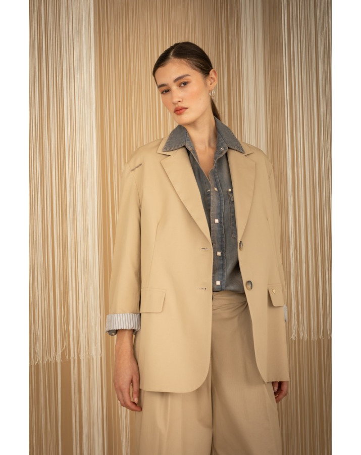 PHILIA LOFT Μπεζ σακάκι N0043
