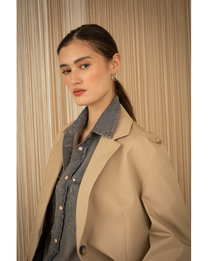 PHILIA LOFT Μπεζ σακάκι N0043