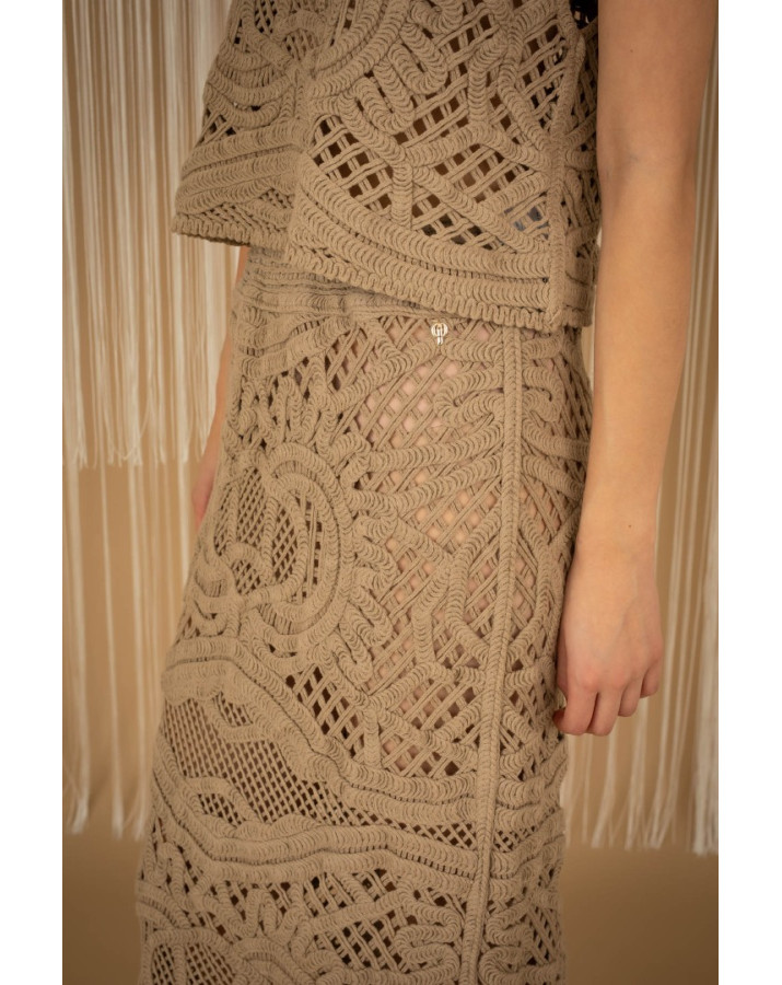 PHILIA LOFT ΠΛΕΚΤΗ ΜΠΕΖ MINTI ΦΟΥΣΤΑ F02O0230