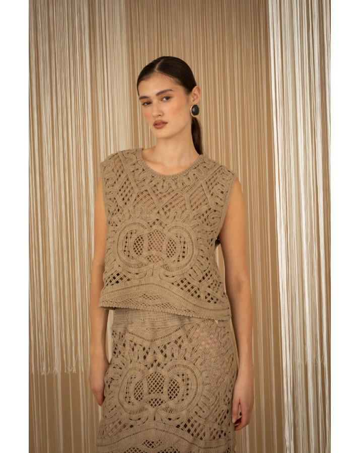 PHILIA LOFT ΠΛΕΚΤΟ ΑΜΑΝΙΚΟ ΤΟΠ F02O0229